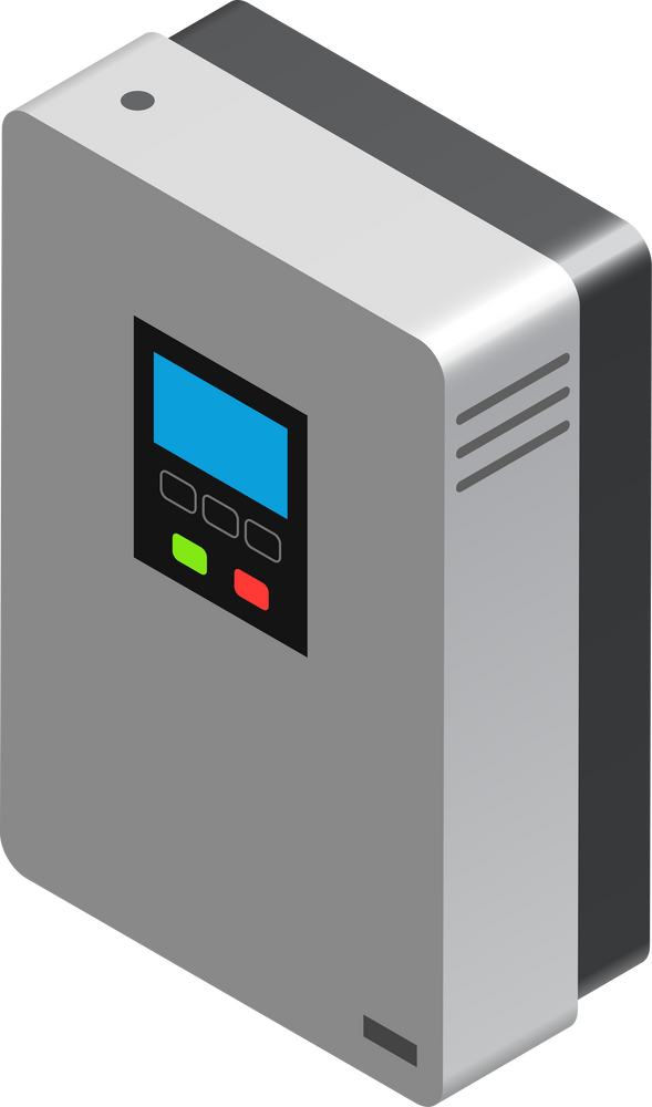 inverter system isometric illustration