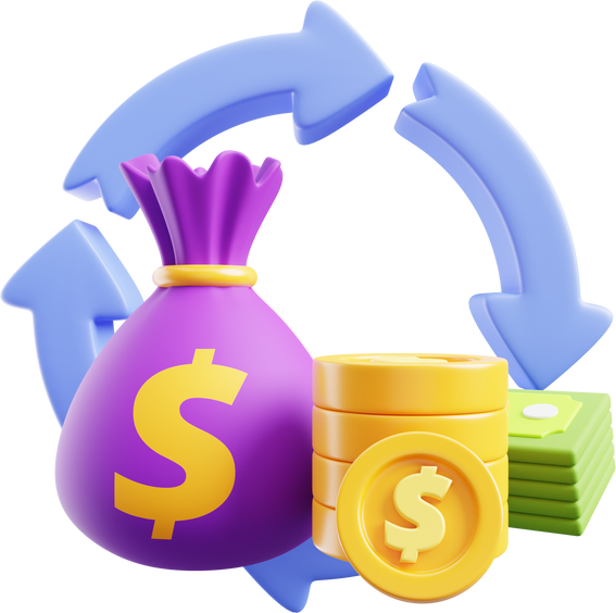 Economy Recovery 3D Illustration